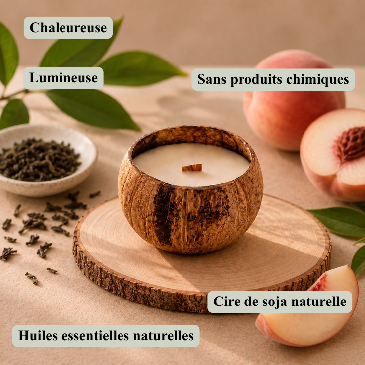 Bougie Oolong à la Pêche blanche